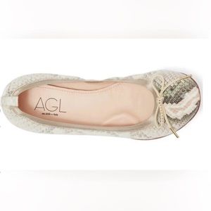 AGL Sina SnakeSkin Print Ballet Flats